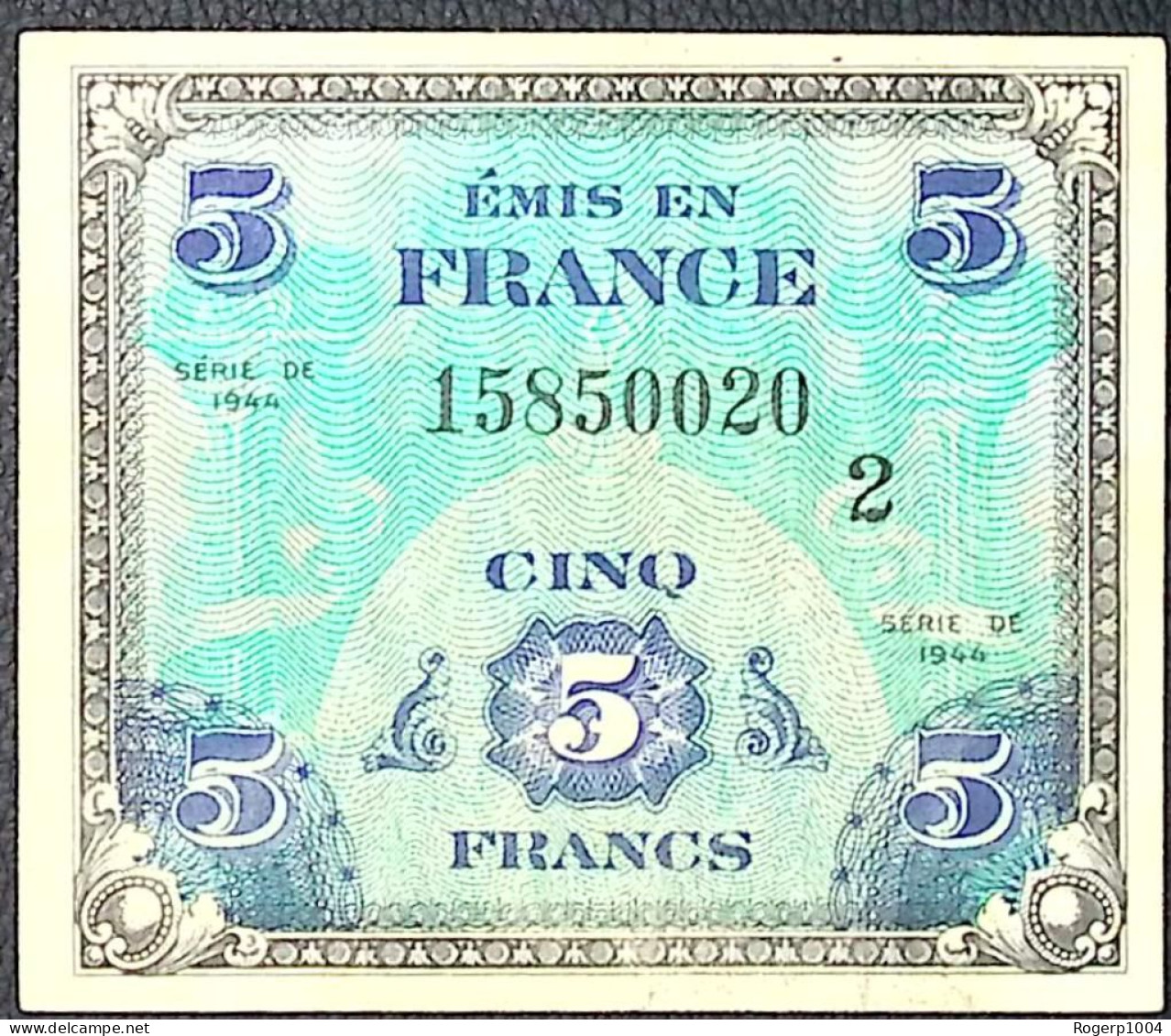 FRANCE * Billets Du Trésor * 5 Francs Drapeau * 1944 * Série 2 * Etat/Grade TTB/VF - 1944 Flag/France