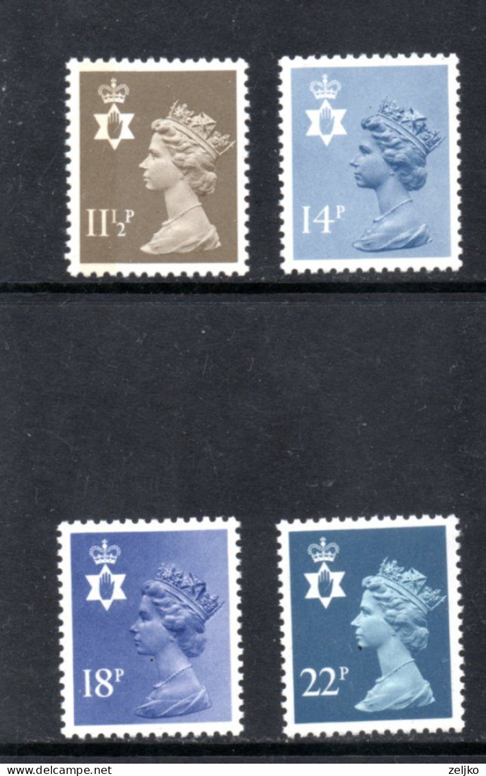 UK, GB, Great Britain, Regional Issue, North Ireland, MNH, Michel 30 - 33, Queen Elizabeth - Nordirland