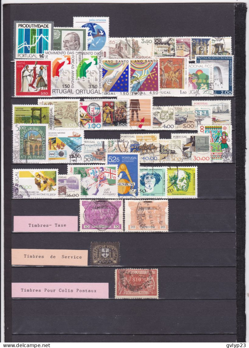 UN LOT DE 137 TIMBRES  OBLITERES - Collections