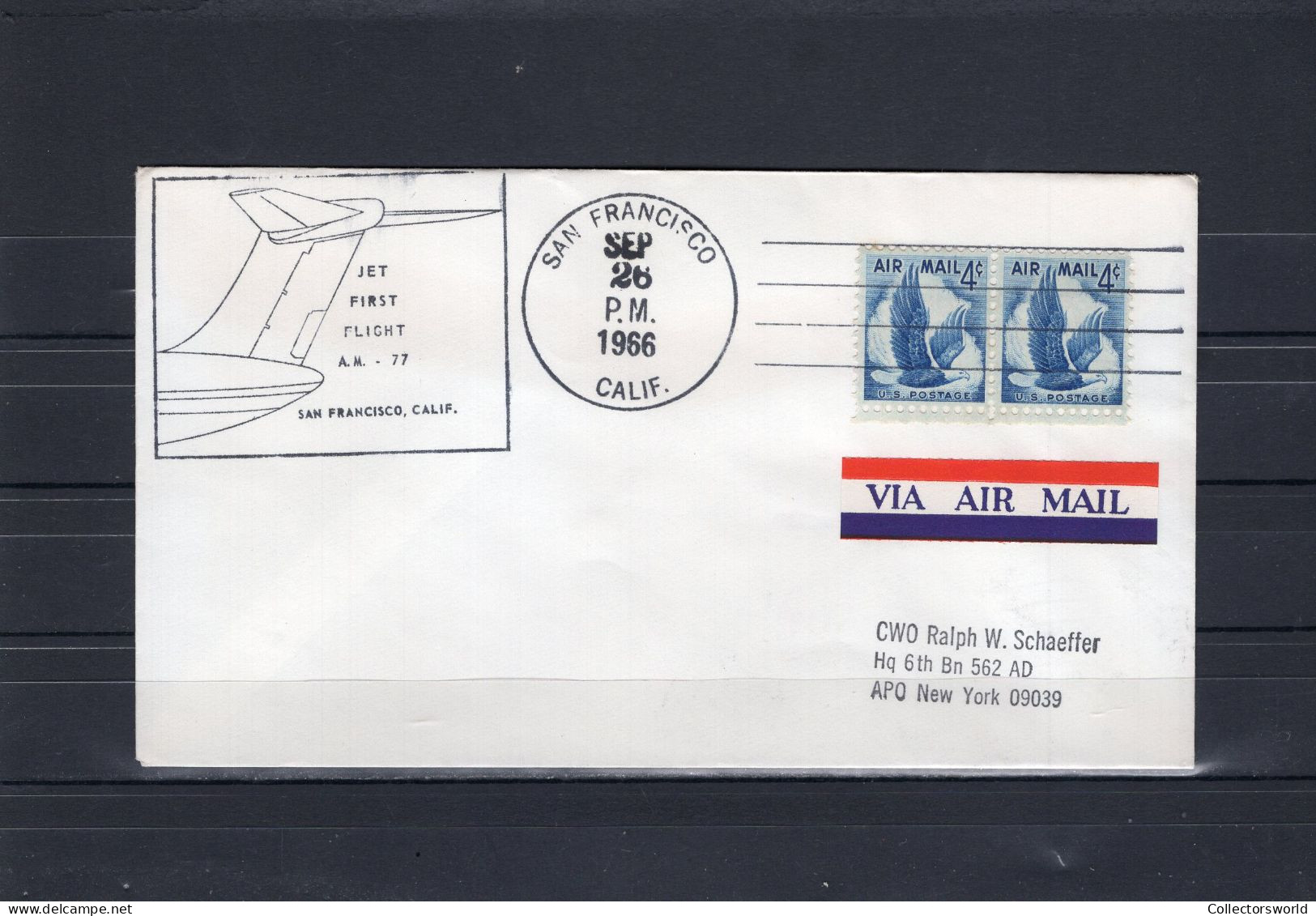 USA 1966 First Flight Cover Jet First Flight AM77 San Francisco - Spokane - FDC