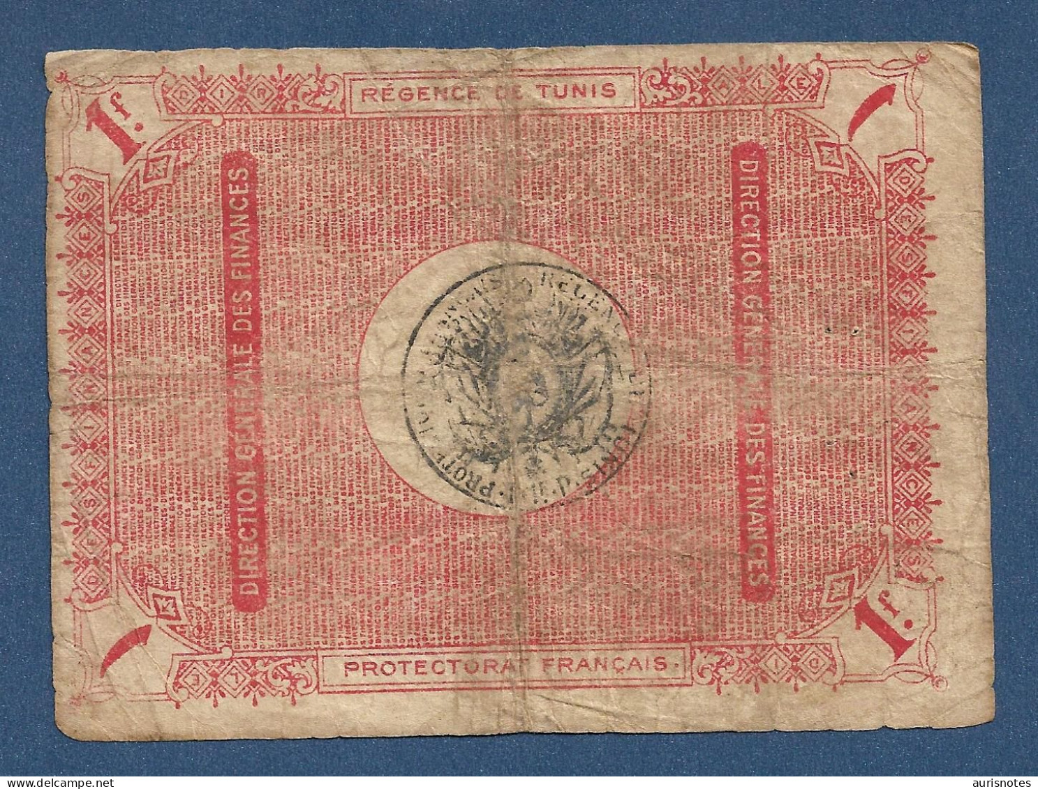 Tunisia 1 Franc 1919 P46 Fine+ - Tunisie