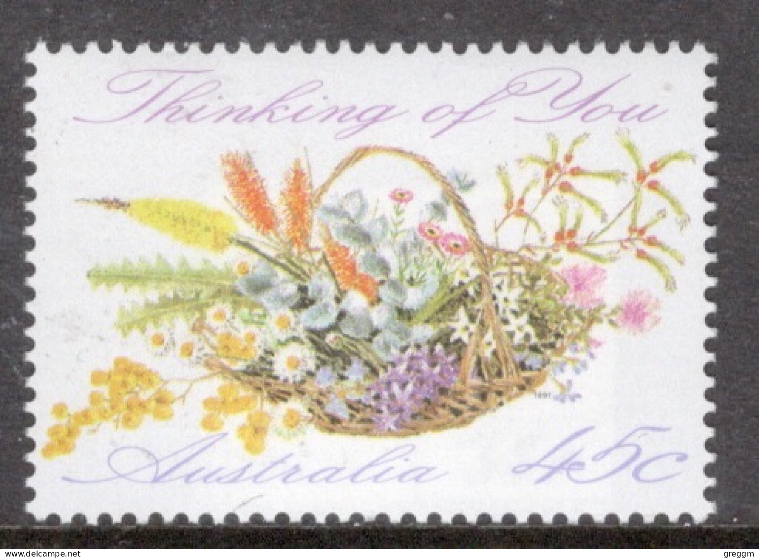 Australia 1992, Single Stamp Showing Greeting Stamp In Unmounted Mint - Nuevos