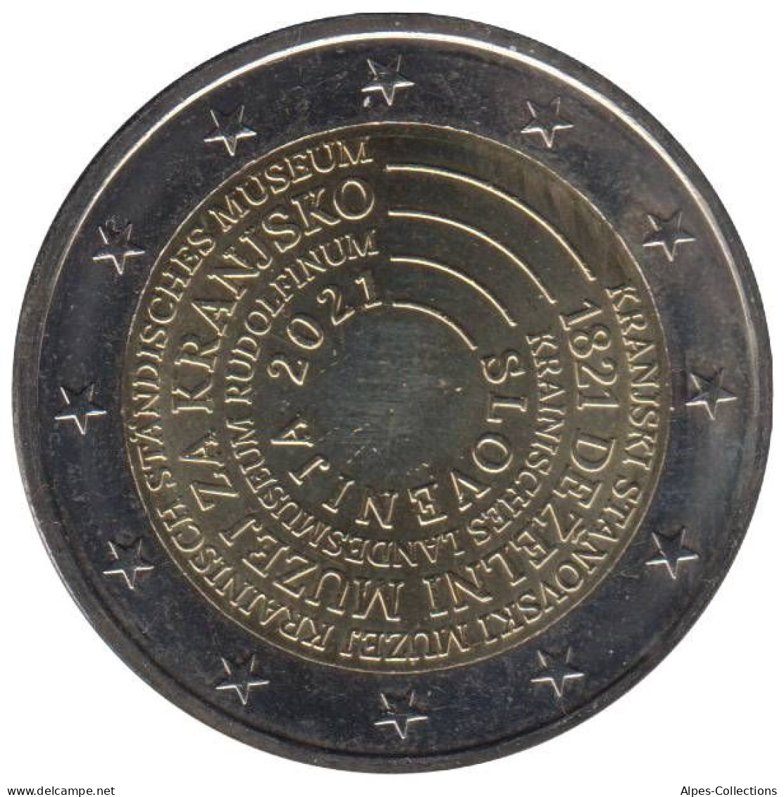 SV20021.1 - SLOVENIE - 2 Euros Commémo. Fondation Du Musée De Kranj  - 2021 - Slovénie