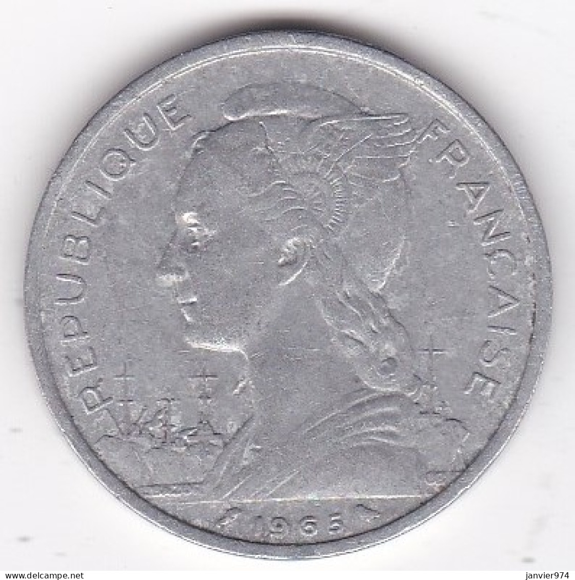 Côte Française Des Somalis Djibouti 5 Francs 1965 ,en Aluminium , KM# 10 – Lec 65 - Djibouti