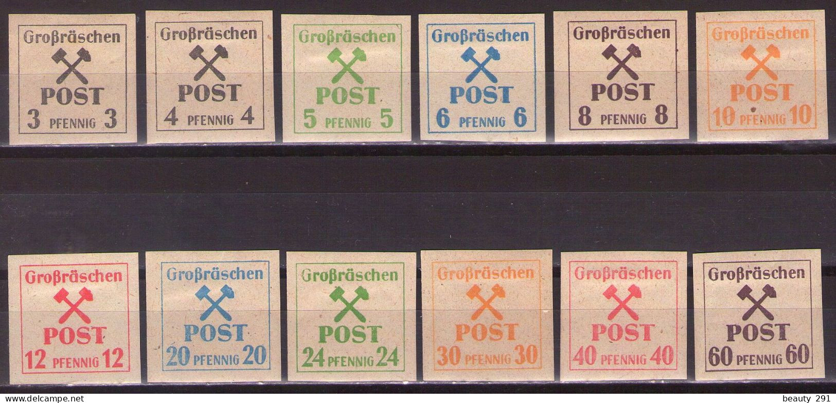 Lokalpost, Grossräschen Mi 31-42 MH*VF - Mint