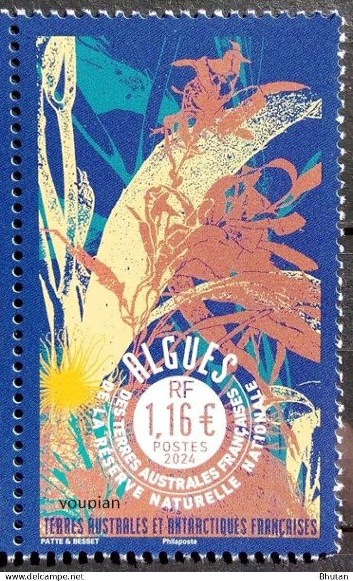 French Antarctic Territories 2024, Seaweed - Nature Reserve, MNH Single Stamp - Unused Stamps