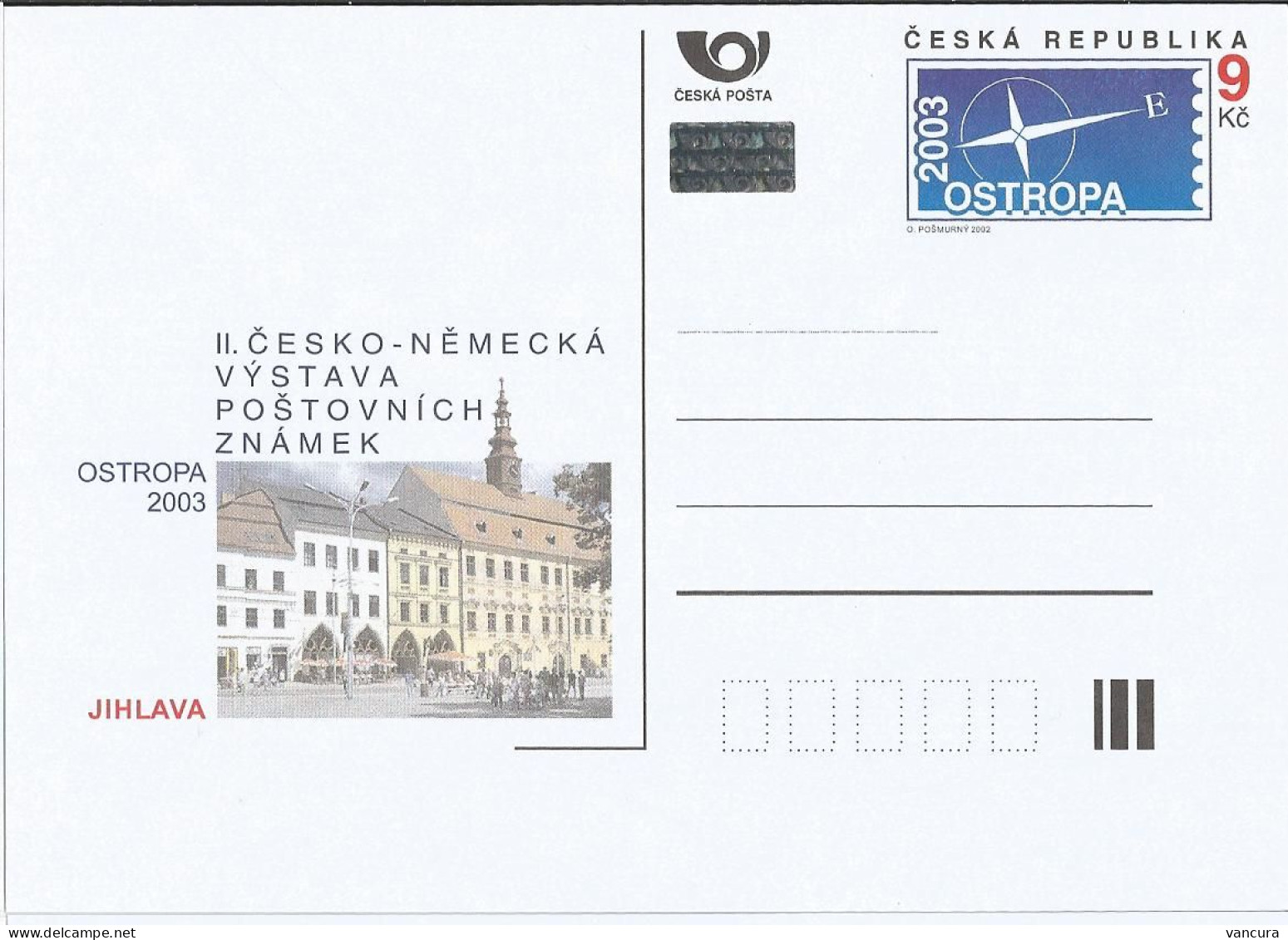 CDV 78 Czech Republic Ostropa, Jihlava Iglau Stamp Exhibition 2002 - Cartes Postales