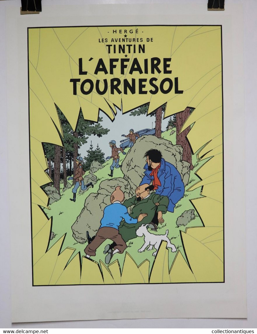 Sérigraphie Hergé Tintin - L'Affaire Tournesol (scène De La Fuite) - Ed. Limitée Escale Paris Casterman 1500 Ex.- 1987 - Screen Printing & Direct Lithography