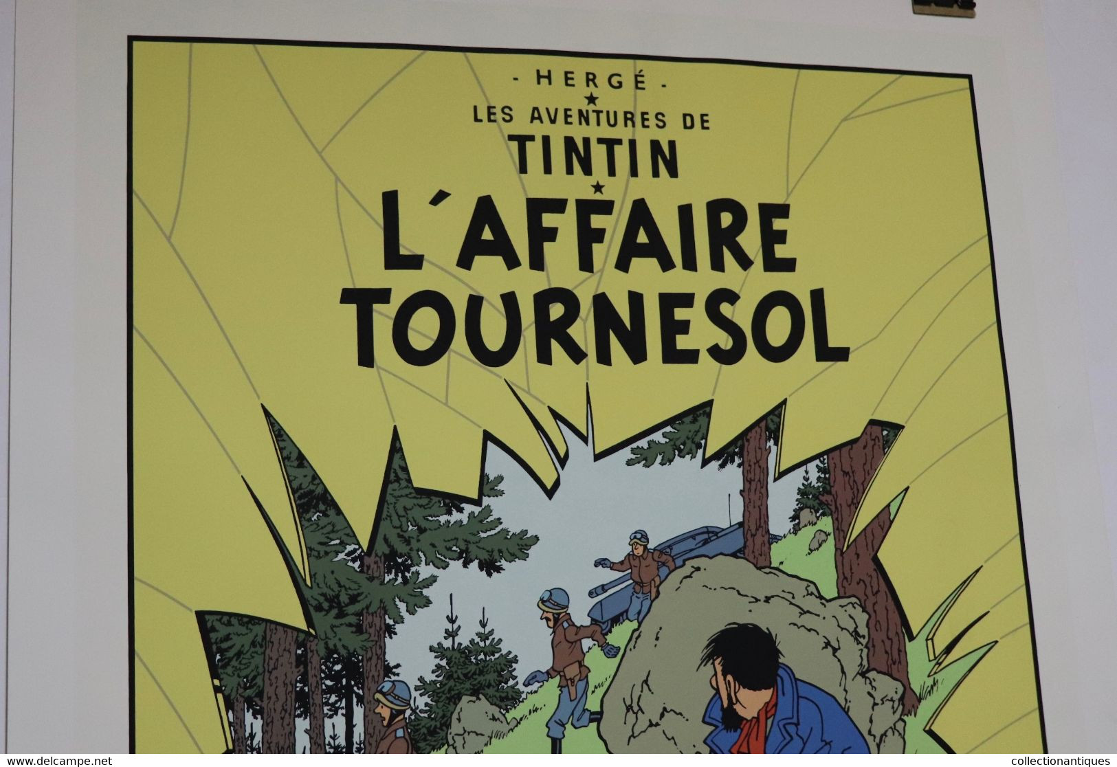 Sérigraphie Hergé Tintin - L'Affaire Tournesol (scène De La Fuite) - Ed. Limitée Escale Paris Casterman 1500 Ex.- 1987 - Screen Printing & Direct Lithography