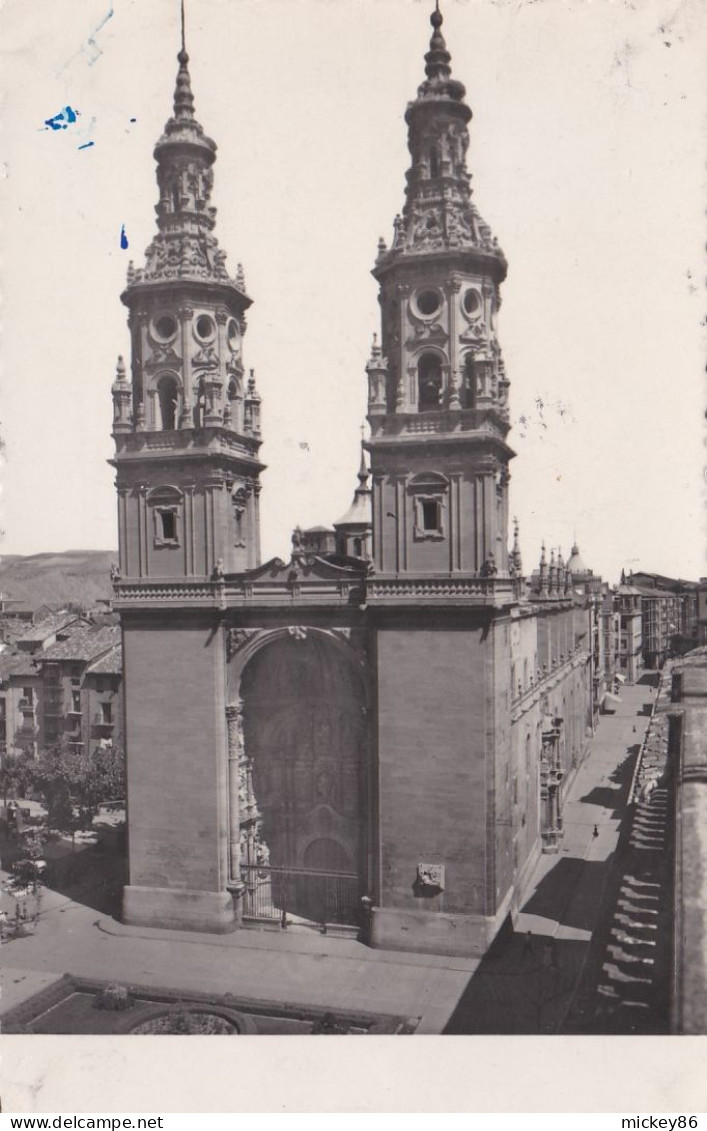 Espagne -- LOGRONO --  Cathédrale  Sta Maria De La Redonda ......timbre....cachet - La Rioja (Logrono)