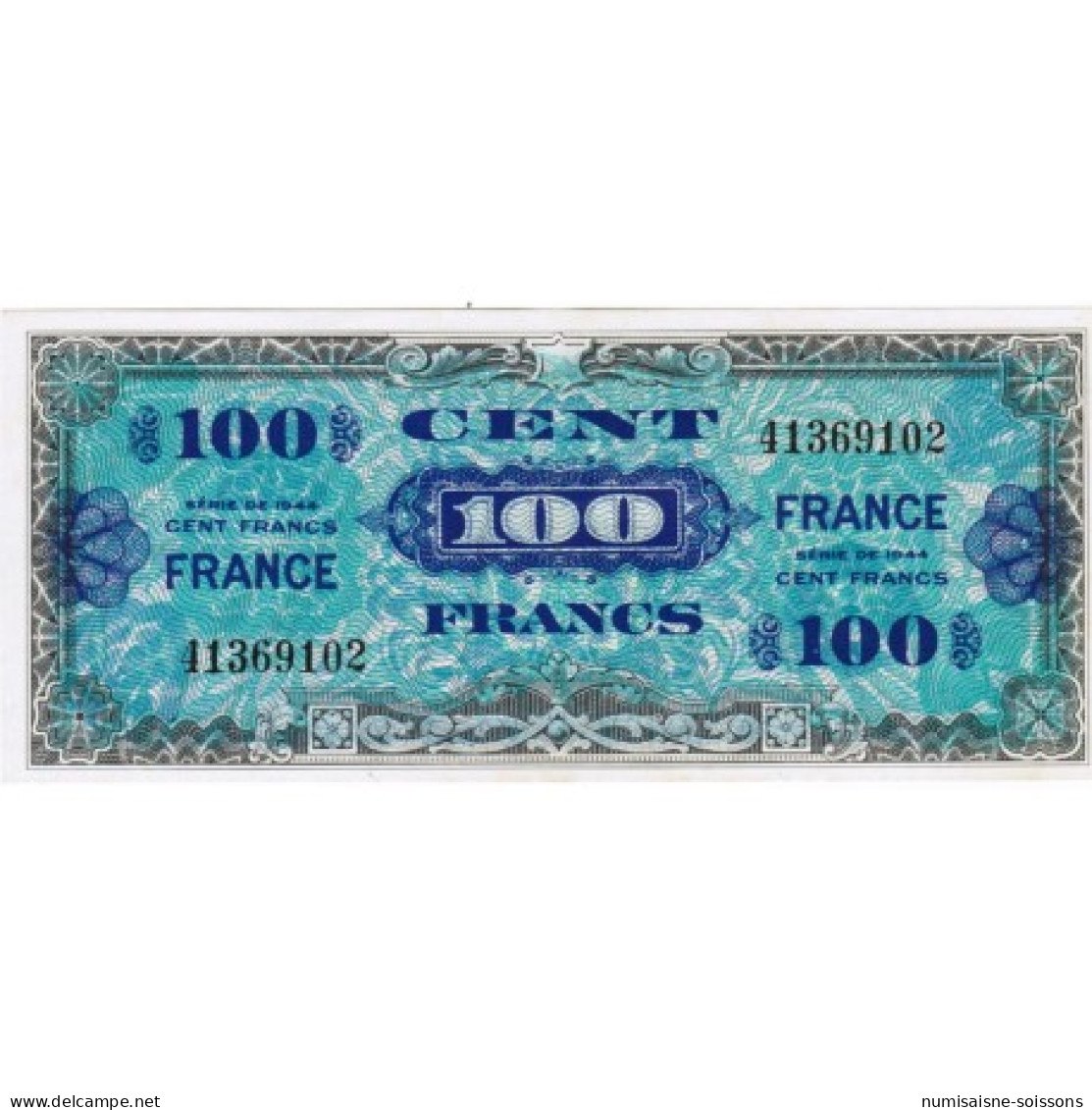 FAY VF 25/1 - 100 FRANCS VERSO FRANCE - 1945 - SANS SÉRIE - PICK 105s - Ohne Zuordnung