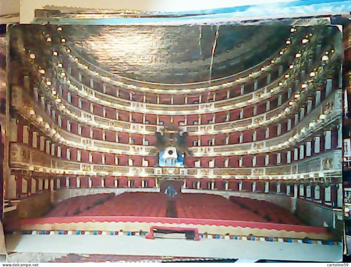 8 CARD NAPOLI THEATER TEATRO S SAN CARLO INTERNO  N1957<  JT6670 - Portici