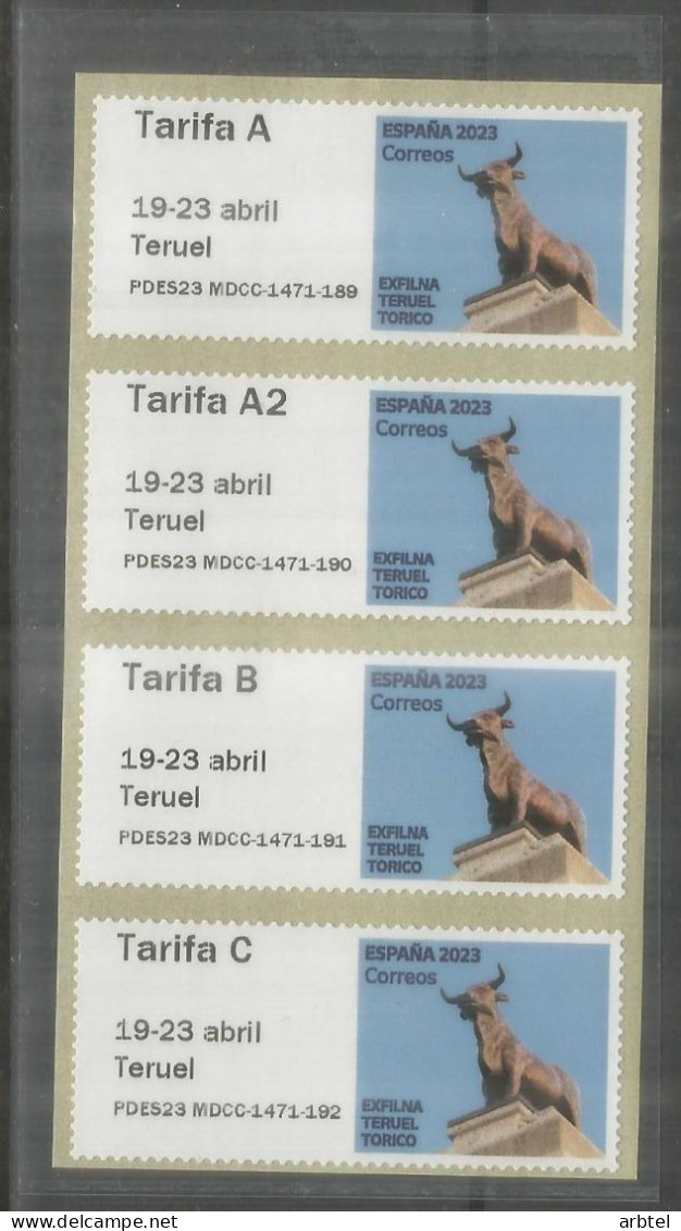 ESPAÑA ATM 4 TARIFAS PDES23 TERUEL EL TORICO TORO BULL - Cows