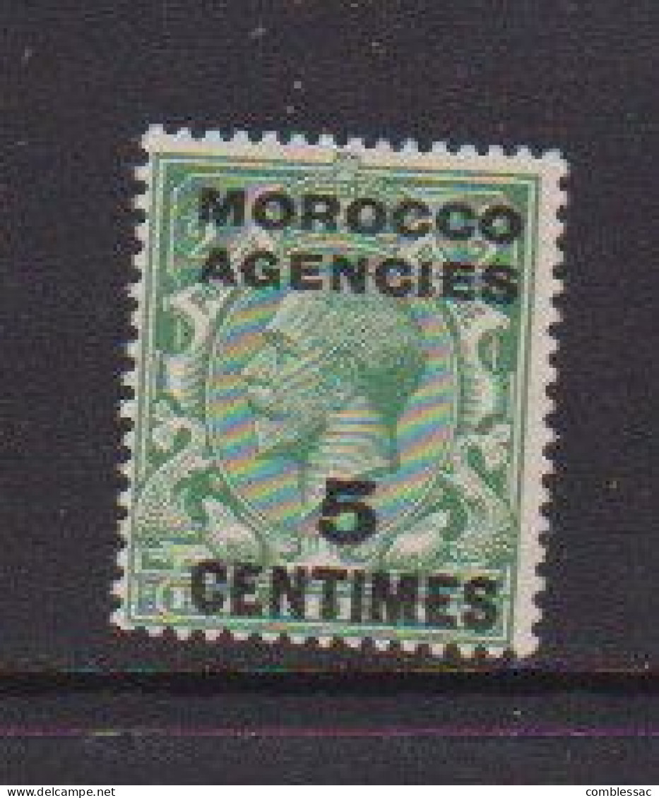 MOROCCO  AGENCIES    1917    5c  On  1/2d  Green    MH - Morocco Agencies / Tangier (...-1958)