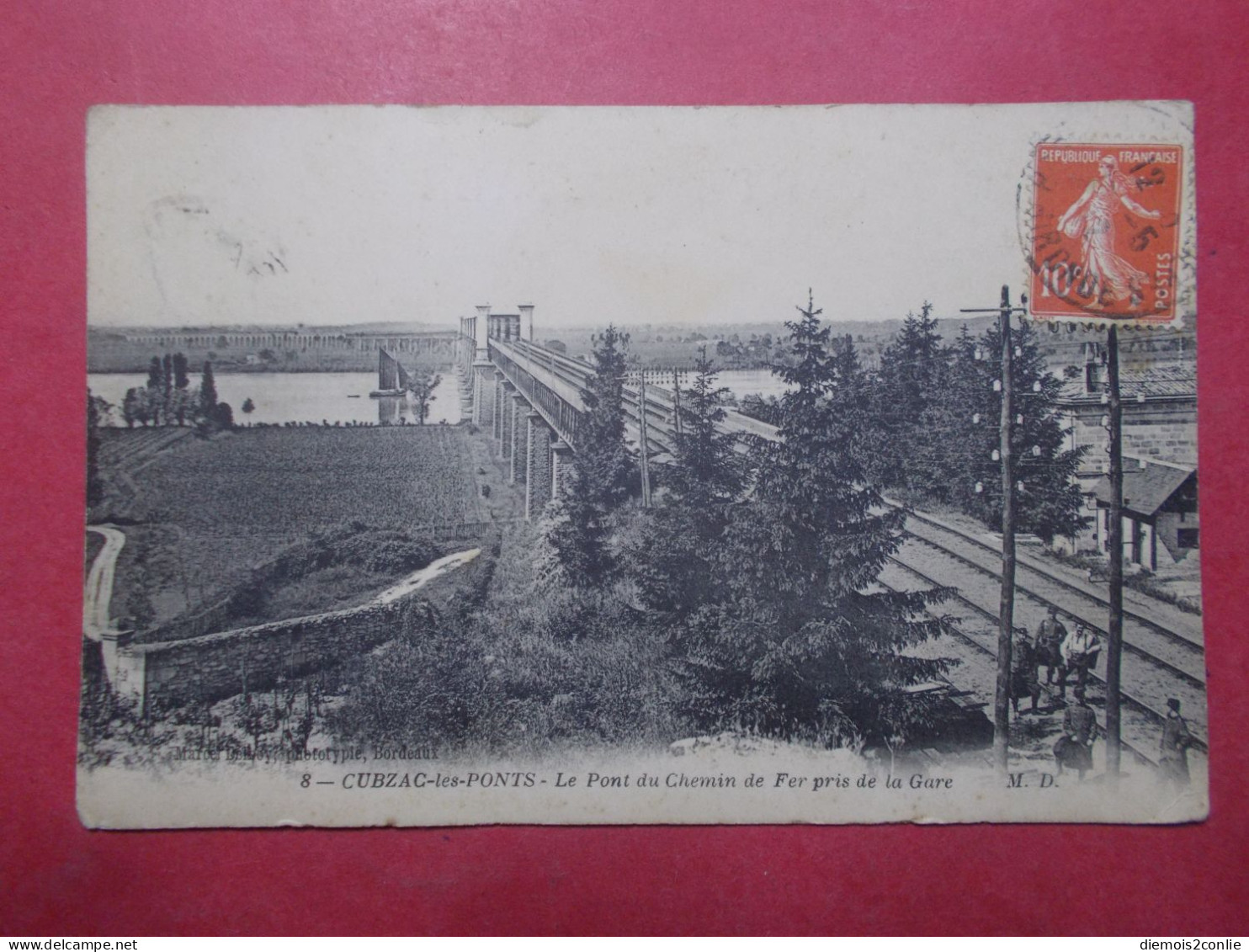 Carte Postale - CUBZAC LES PONTS (33) - Pont Du Chemin De Fer Pris De La Gare (5132) - Cubzac-les-Ponts