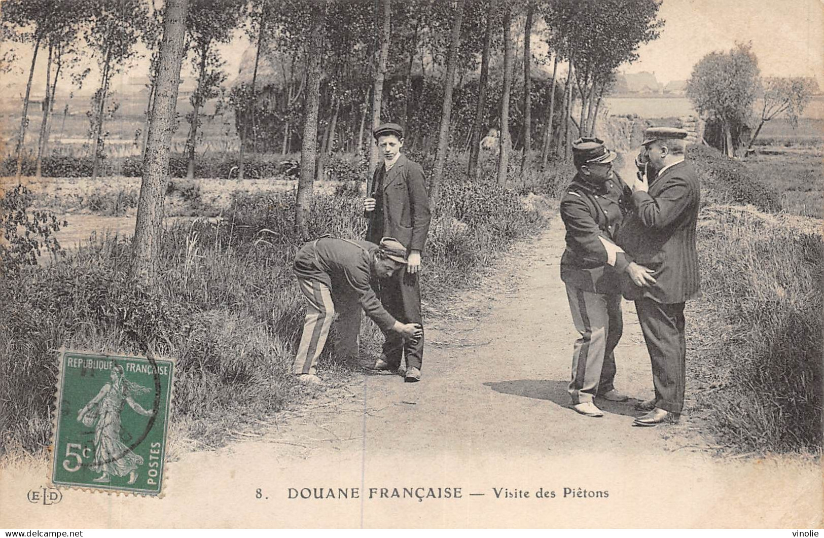 24-2309 : DOUANE FRANCAISE. VISITE DES PIETONS - Douane