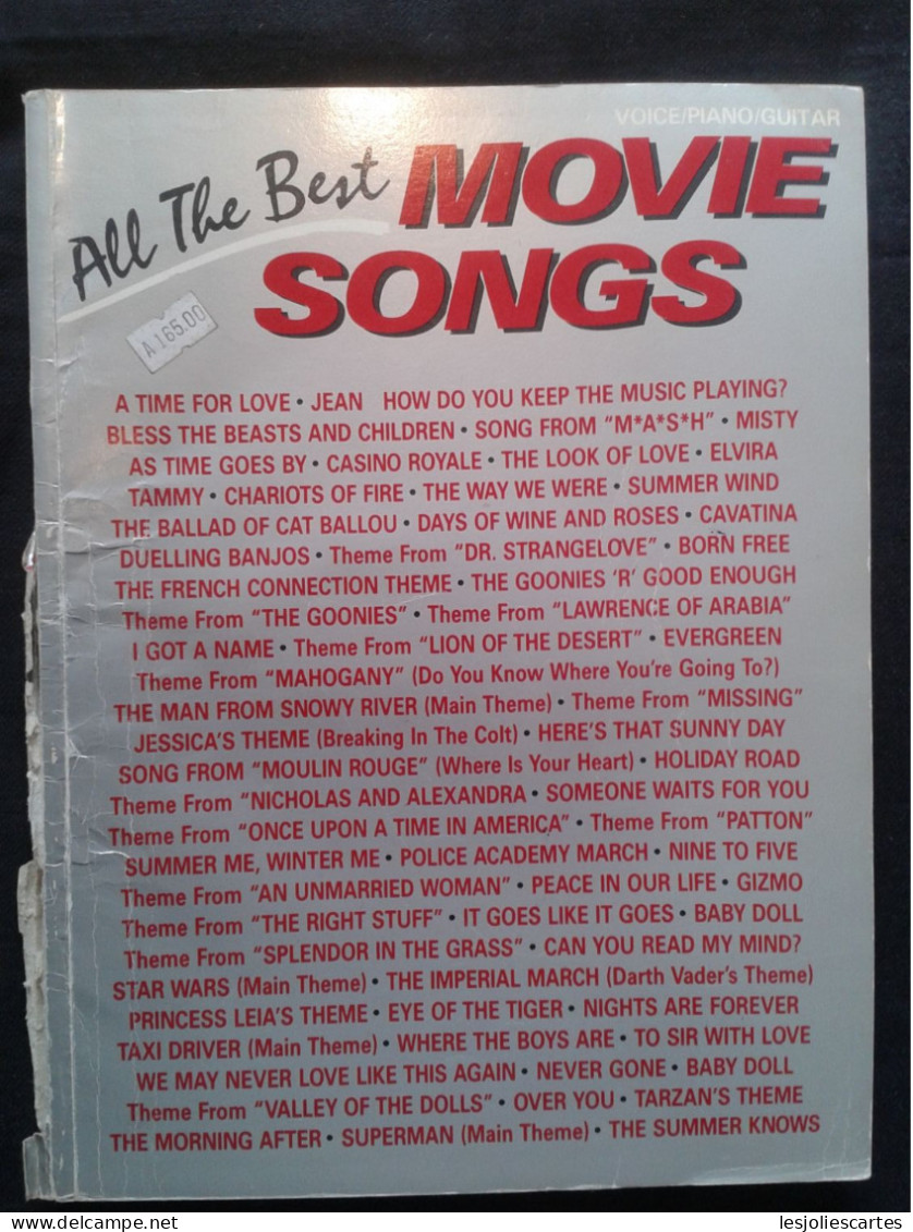 ALL THE BEST MOVIE SONGS PARTITION DE MUSIQUES DE FILM WARNER BROS PUBLICATIONS - Film Music