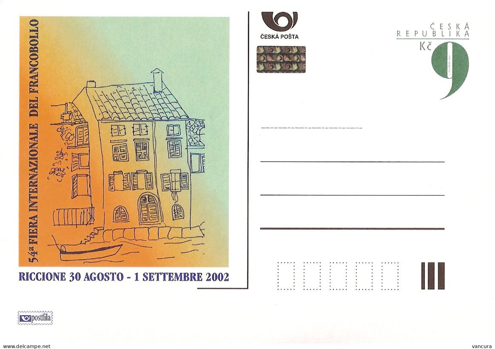 CDV A 80 Czech Republic Riccione Stamp Exhibition 2002 - Cartes Postales