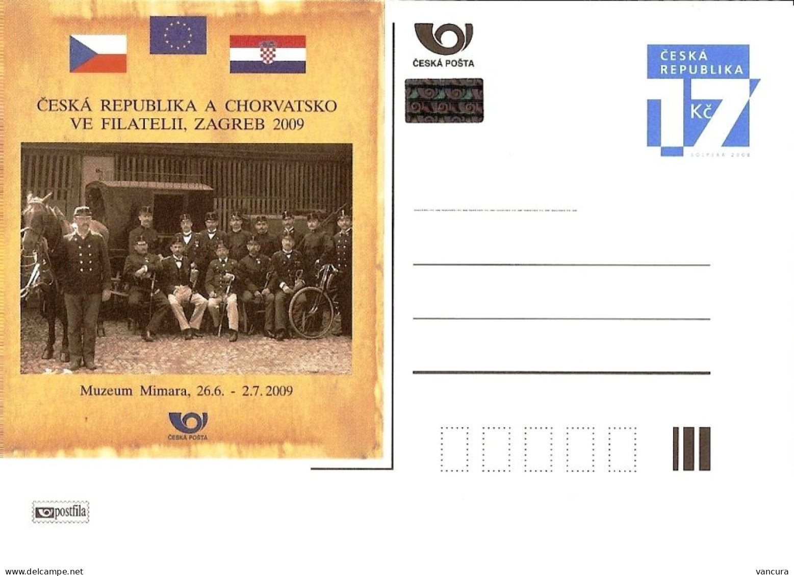 CDV A 166 Czech Republic - Zagreb 2009 - Cartes Postales