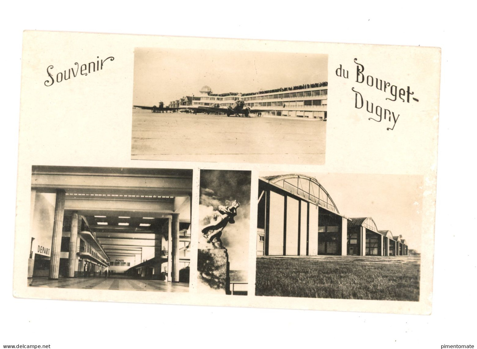 SOUVENIR DU BOURGET DUGNY 4 VUES HANGAR VUE INTERIEURE - Dugny