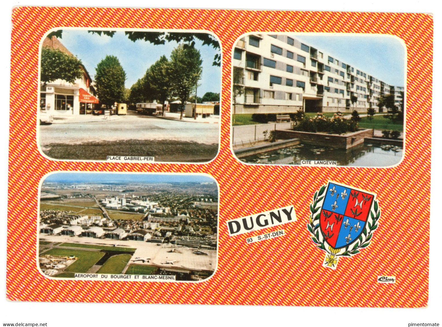 DUGNY PLACE GABRIEL PERI CITE LANGEVIN AEROPORT 1972 - Dugny