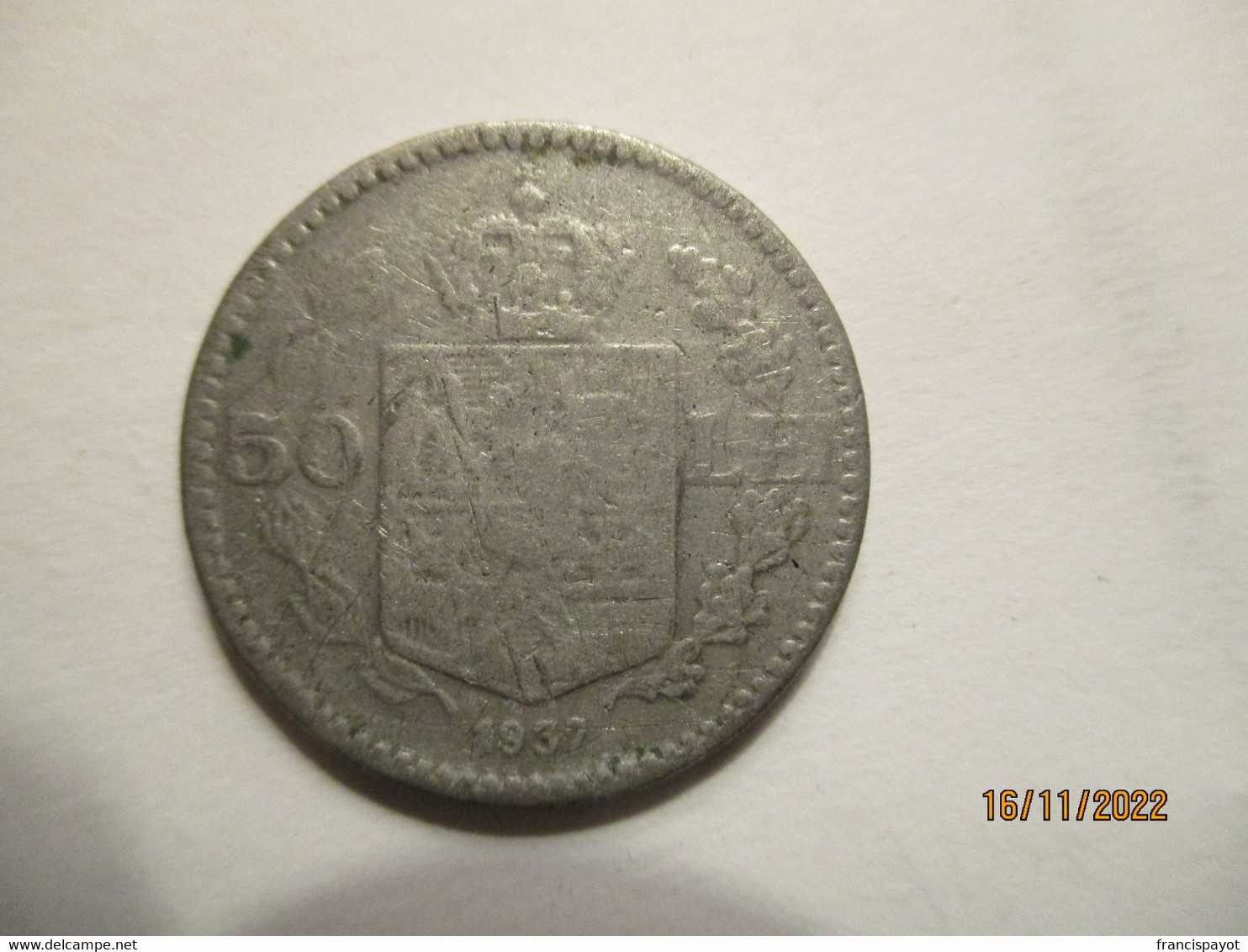 Roumanie: 50 Bani 1937 - Romania