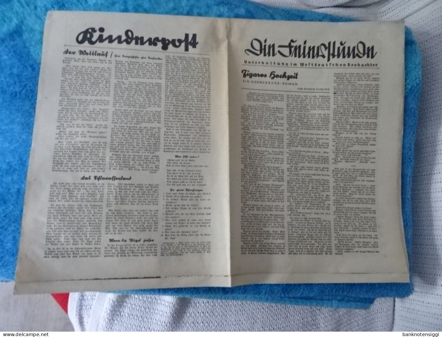 Originale Zeitung "Westdeutscher Beobachter." Mittwoch 31 Juli 1935