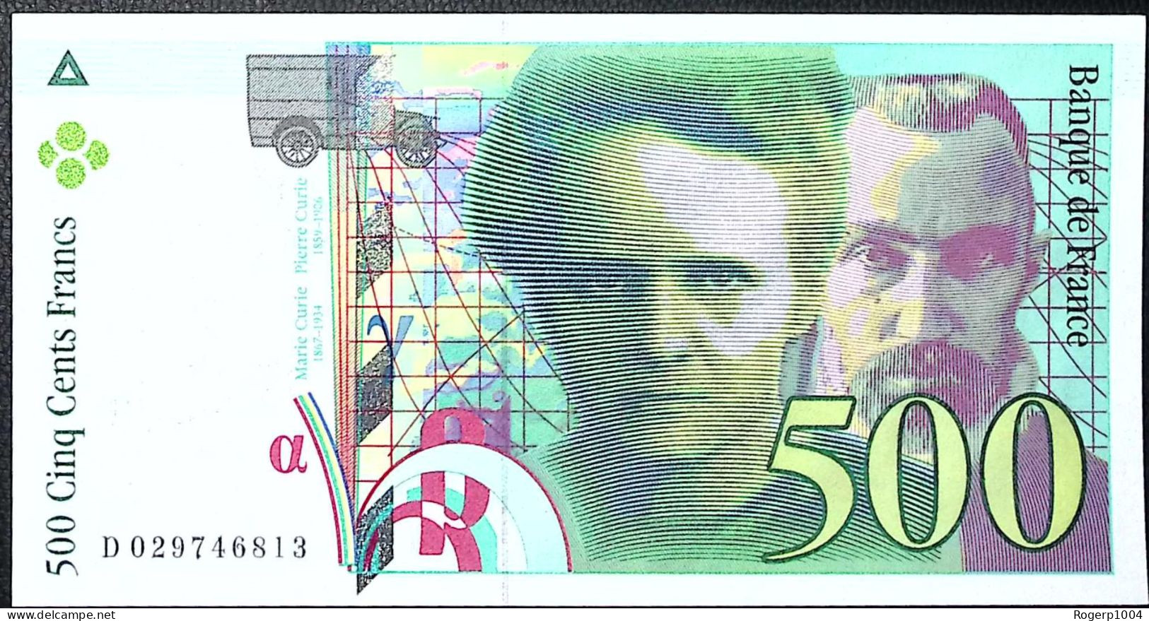 FRANCE * 500 Francs * Pierre Et Marie Curie * 1994* Fay 76.01 * Etat/Grade SPL/aUNC * - 500 F 1994-2000 ''Pierre Et Marie Curie''