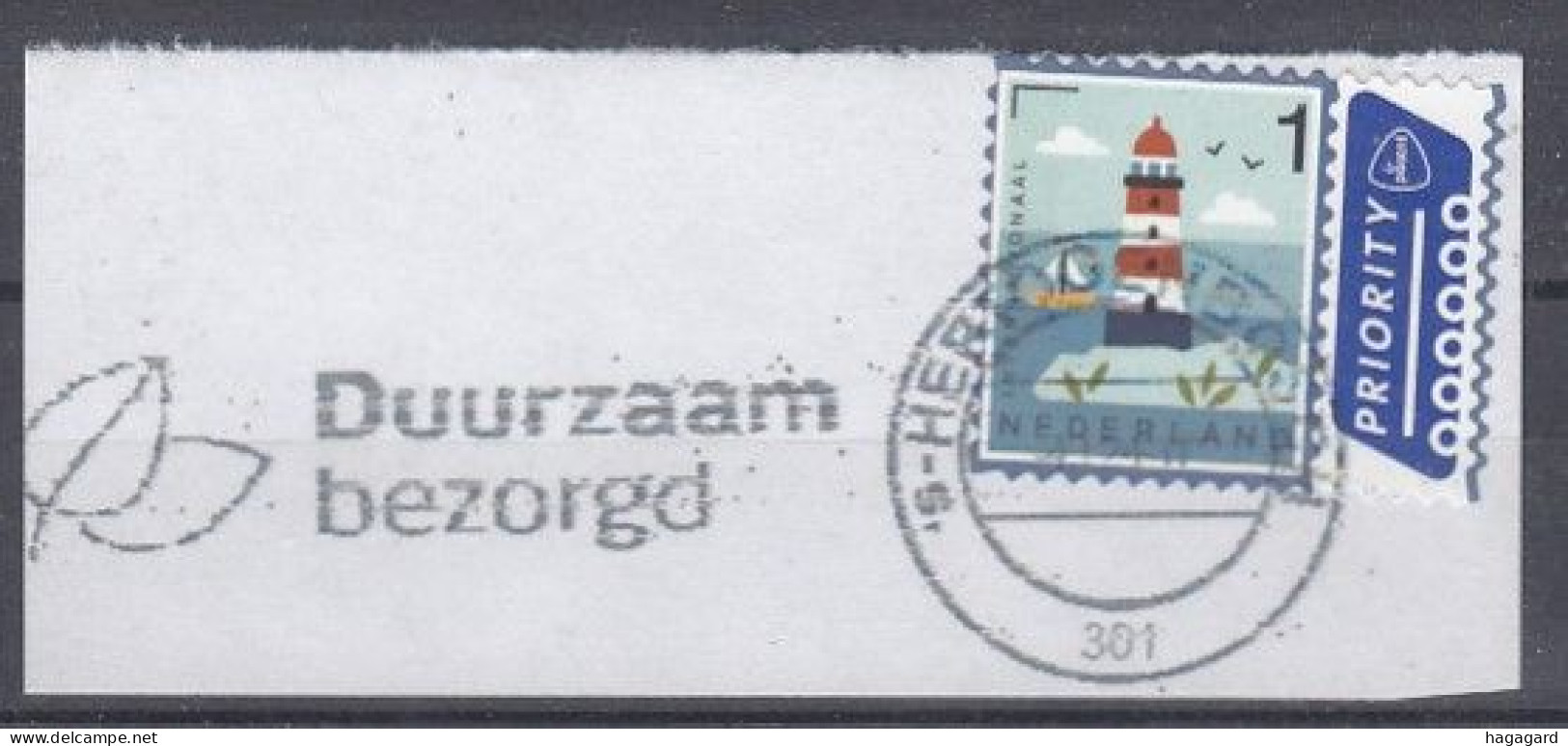 Netherlands 2023. Lighthouse. Used On Fragment - Used Stamps