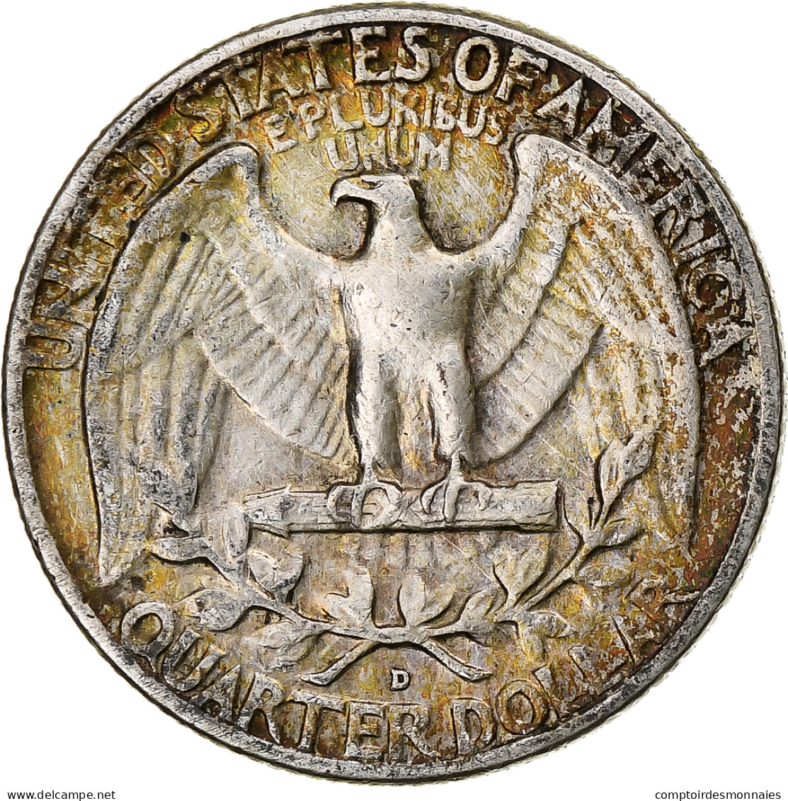 États-Unis, Quarter, Washington Quarter, 1958, Denver, Argent, TTB+, KM:164 - 1932-1998: Washington