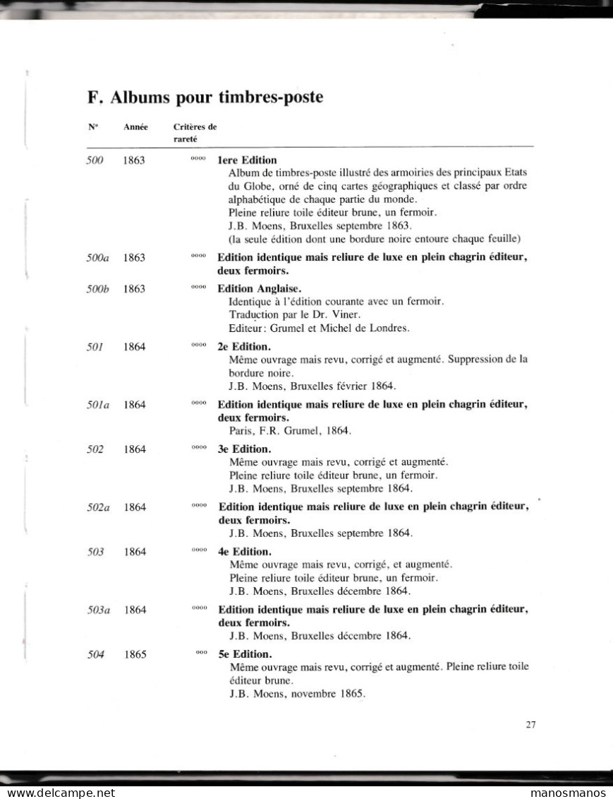 918/39 -- LIVRE Jean-Baptiste Moens, Père De La Philatélie, Par Leclercq Et Waroquiers, 58 Pages, Exemplaire No 26 ,1981 - Bibliographien