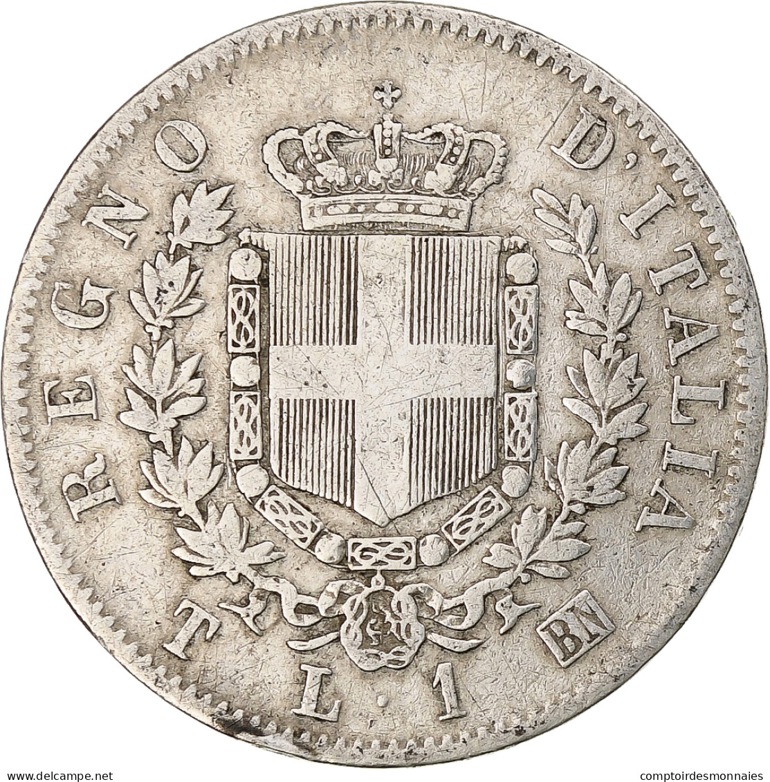 Monnaie, Italie, Vittorio Emanuele II, Lira, 1863, Torino, TB+, Argent, KM:5a.2 - 1861-1878 : Victor Emmanuel II