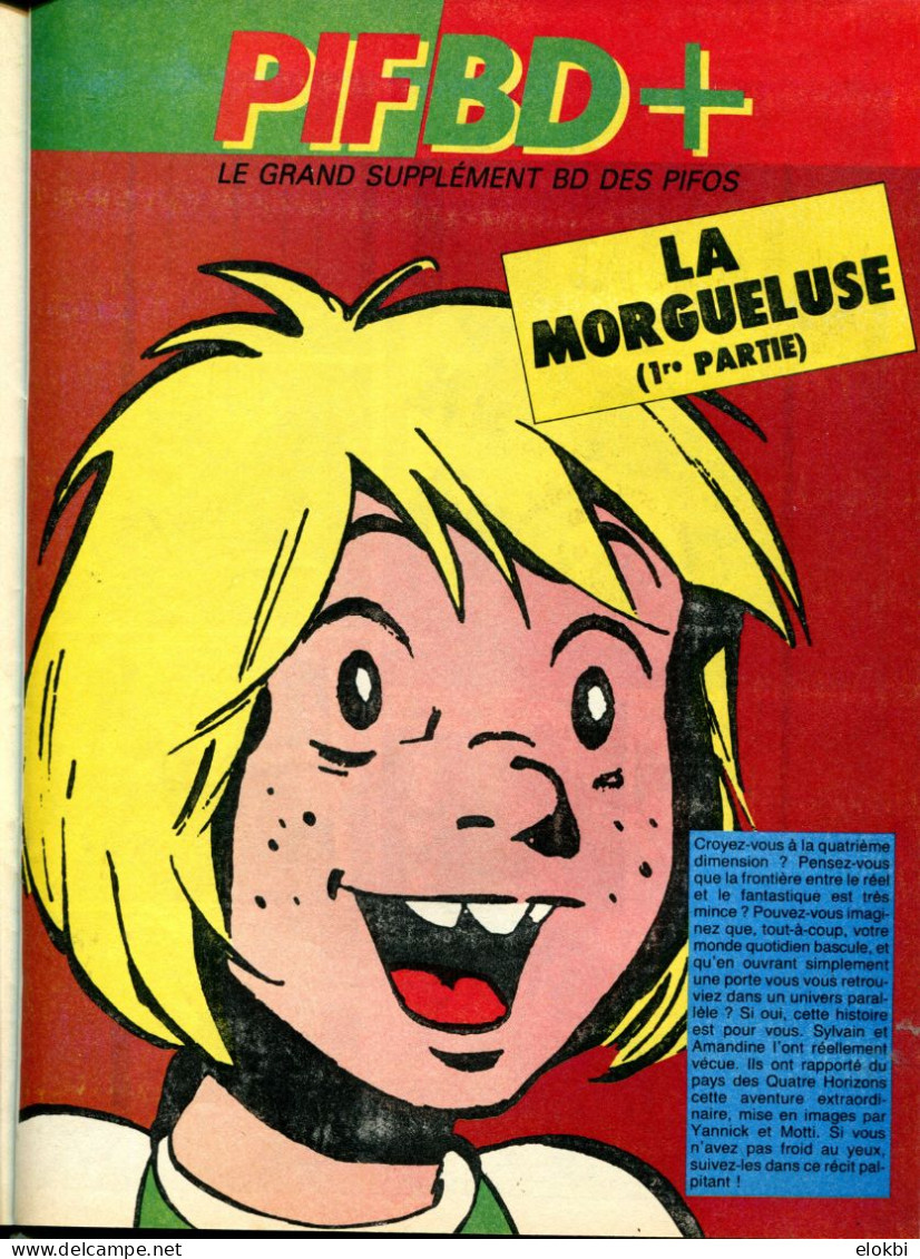 Lot Des Pif Gadget N°981, 982 Et 983 De Janvier 1988 - La Morgueluse (BD En 3 Parties) Par Yannick Et Motti - Pif Gadget