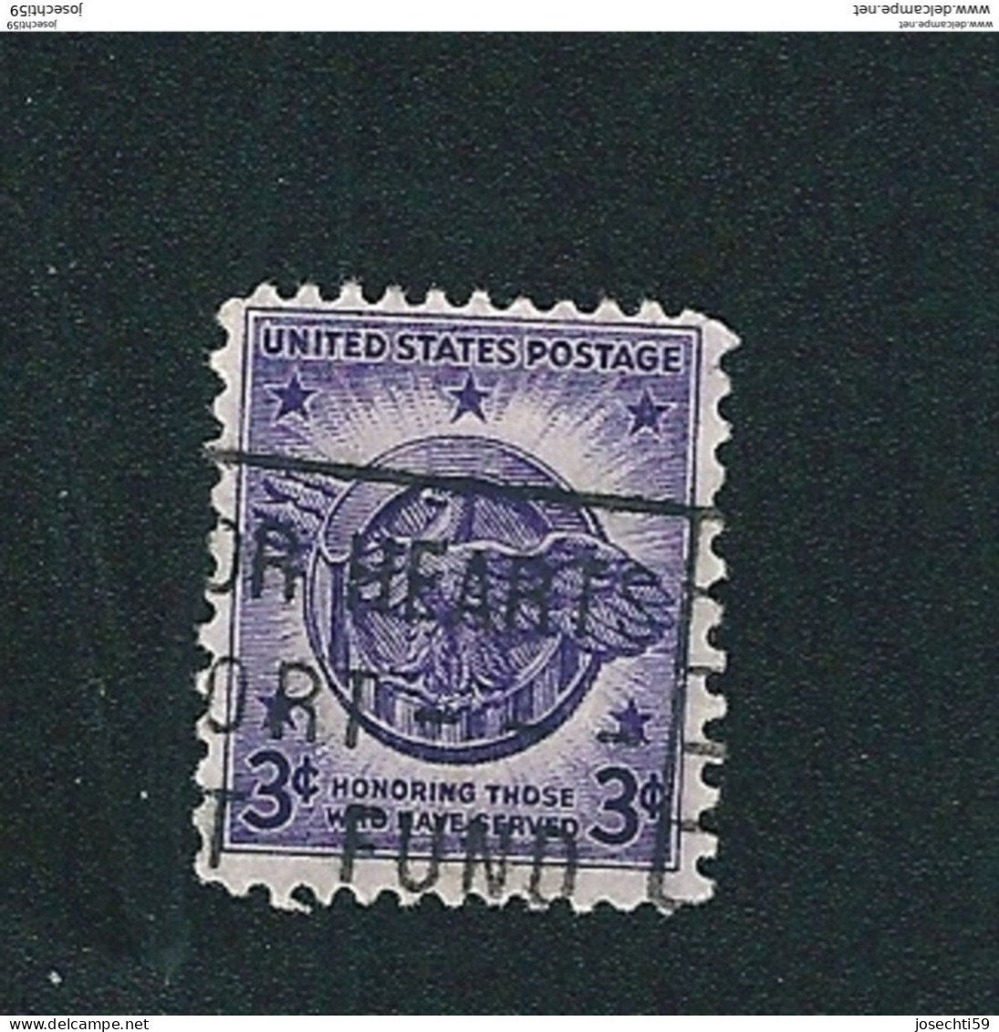 N° 492 Freedom Of Speech And Religion From Want And Fear Veterans WWII  Timbre  USA Etats-Unis (1946) Stamp - Oblitérés