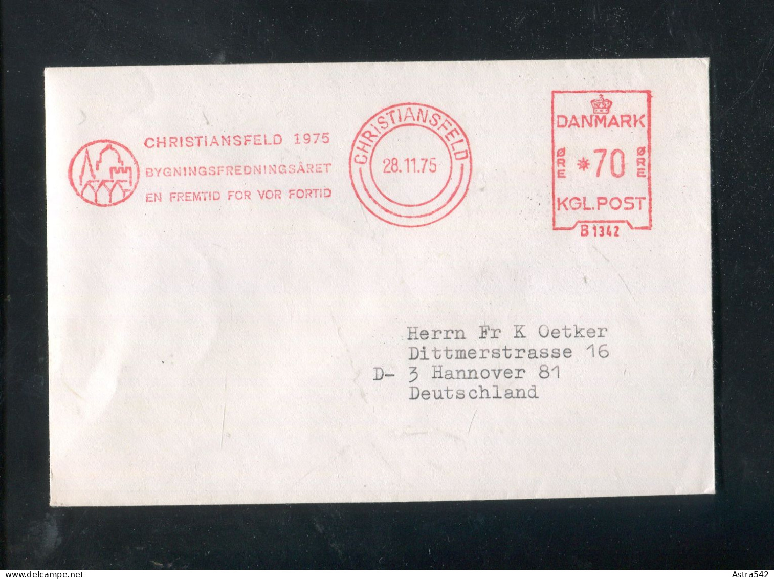 "DAENEMARK" 1976, Freistempel "CHRISTIANSFELD" Auf Brief Nach Deutschland (50065) - Storia Postale