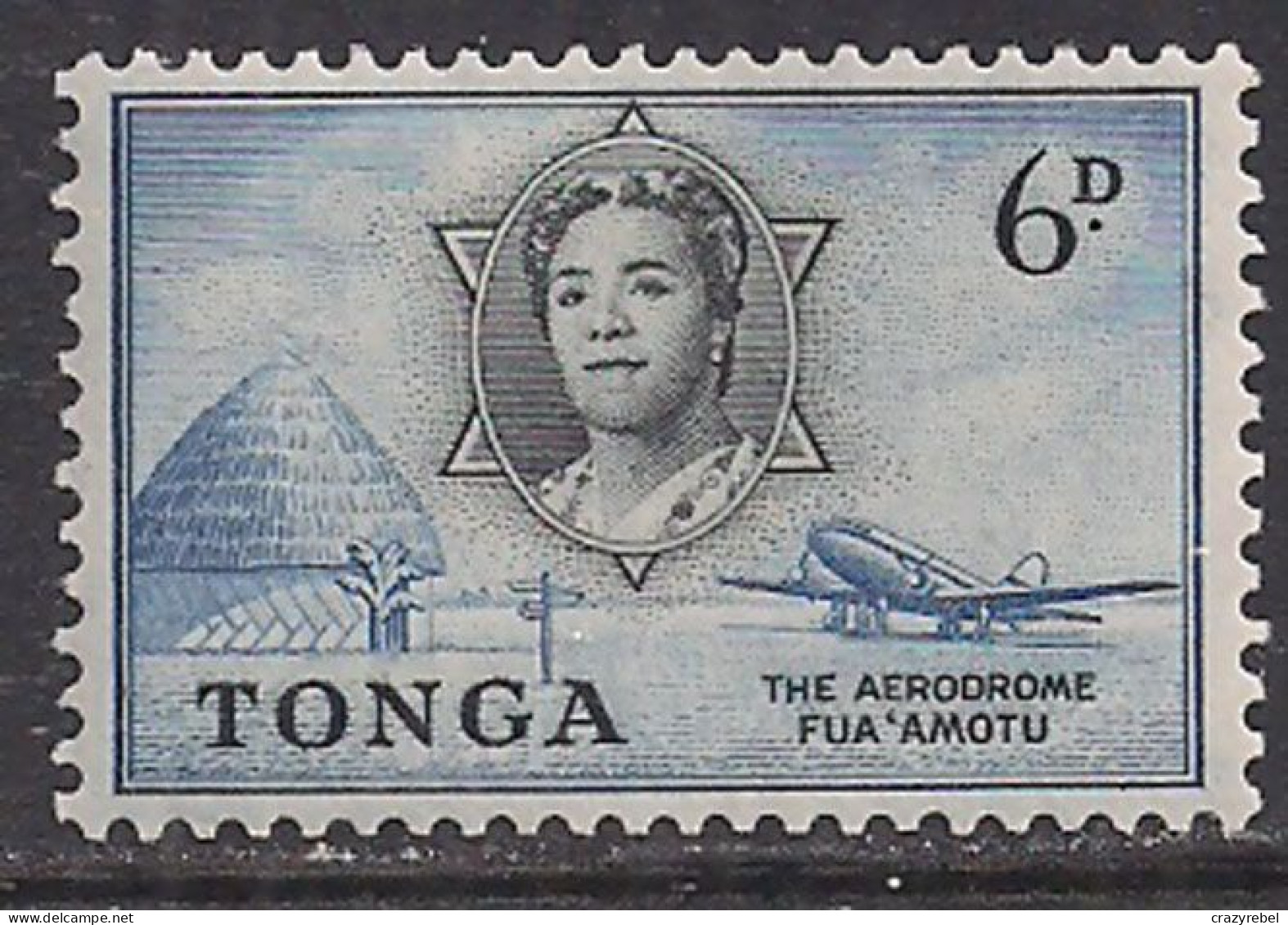 Tonga 1961 QE2 6d Aerodrome MNH SG 108 ( G290 ) - Tonga (...-1970)