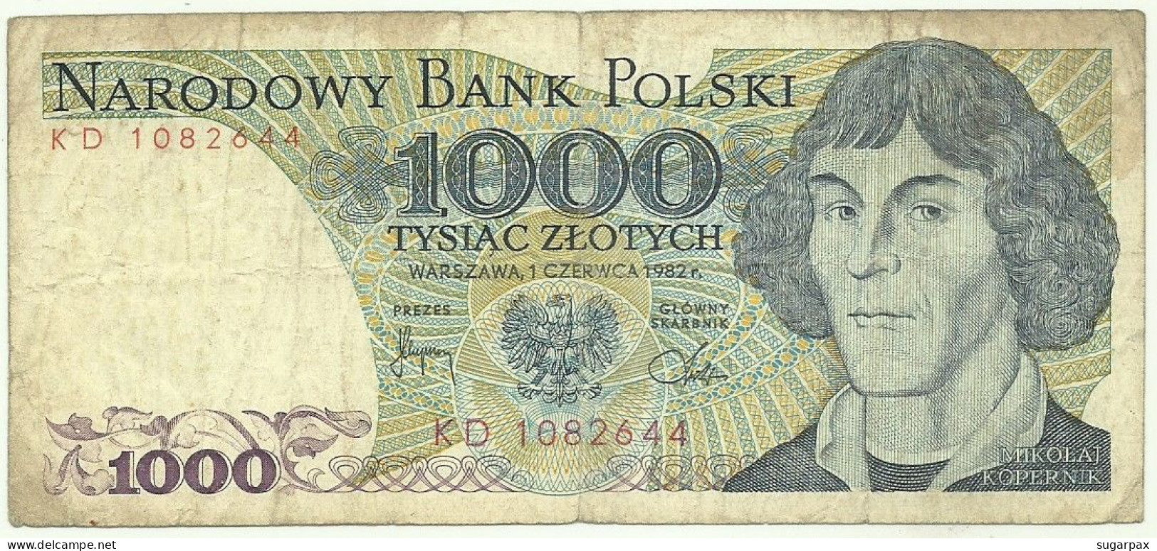 POLAND - 1000 Zlotych - 1982 - Pick 146.c - Série KD - Narodowy Bank Polski - 1.000 - Polonia