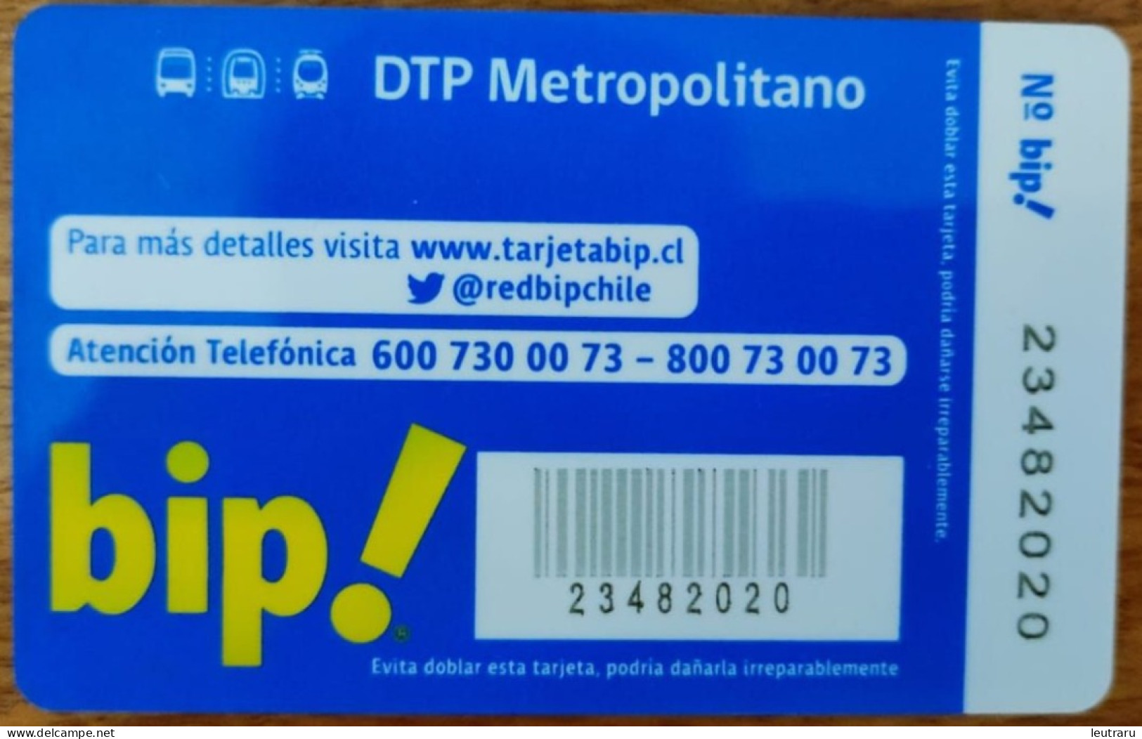 Chile Metro De Santiago Bip! Card Condorito: The Movie Special Edition. (III) - Ferrocarril