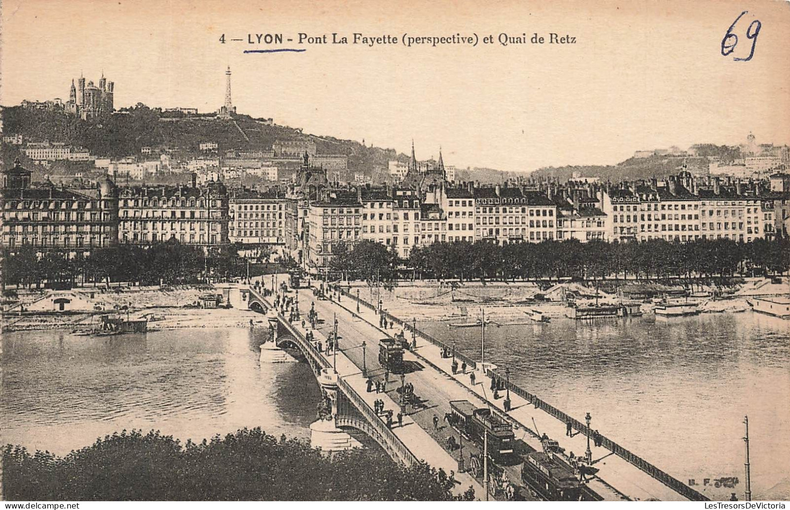 FRANCE - Lyon - Vue Générale Du Pont La Fayette (perspective) Et Quai De Retz - Carte Postale Ancienne - Sonstige & Ohne Zuordnung