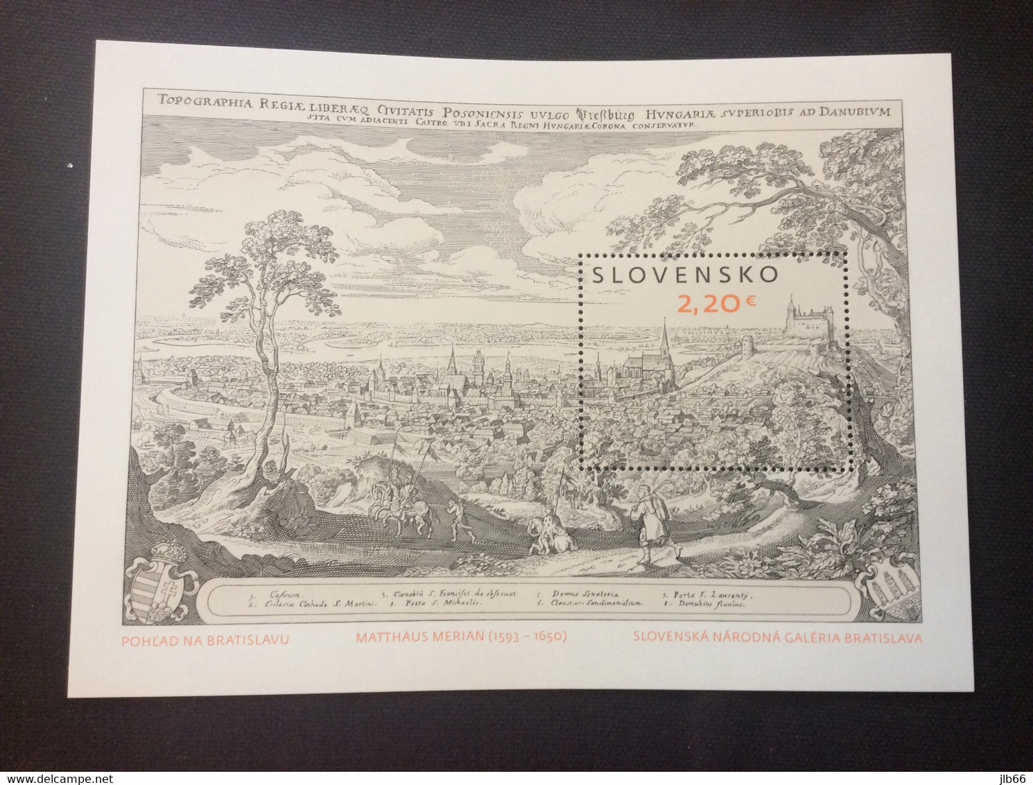 2021 Yvert BF 58 ** Bloc Art Gravure De Merian : Vue De Pressburg XVII° Siècle - Blocks & Sheetlets