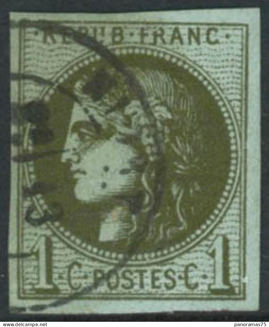 Obl. N°39Cb 1c Olive Foncé R3 - TB - 1870 Emisión De Bordeaux