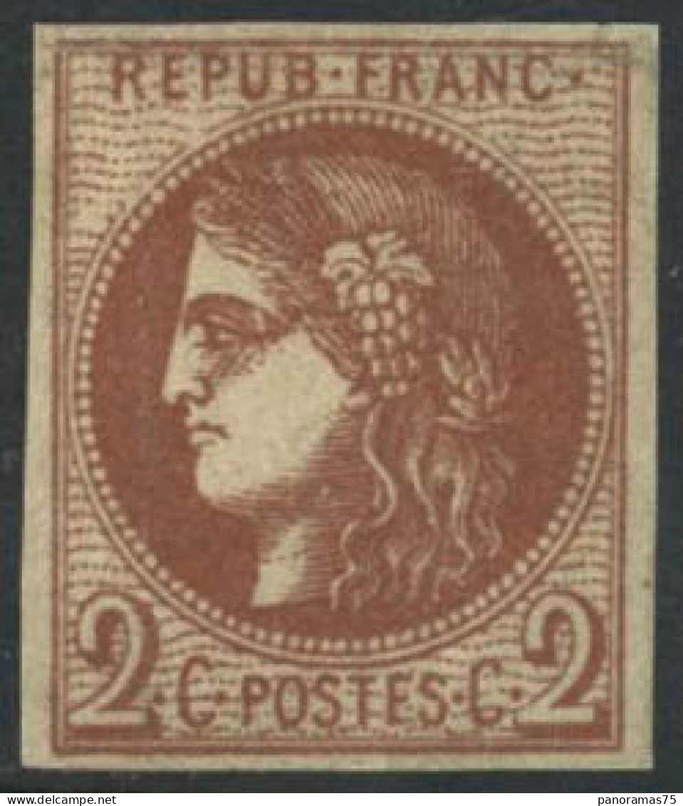 * N°40B 2c Brun-rouge R2 - TB - 1870 Emission De Bordeaux