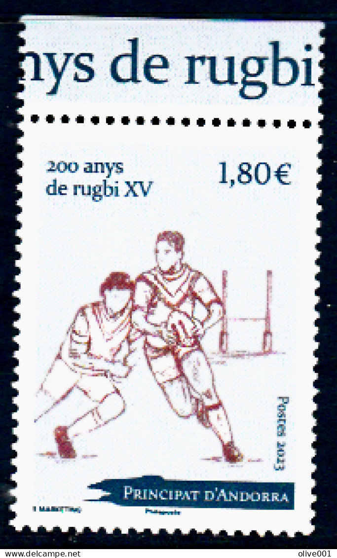Andorre Française - 2023 - 200 Ans Du Rugby à XV - Tp MNH ** - Fraicheur Postale - Neuf - New - Unused Stamps