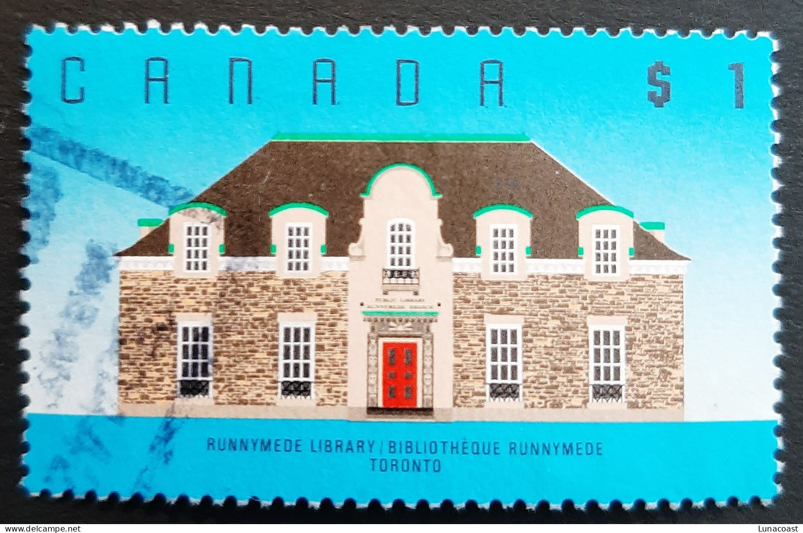 Canada 1989  USED  Sc1181,   1$ Architecture, Runnymede Library - Gebraucht