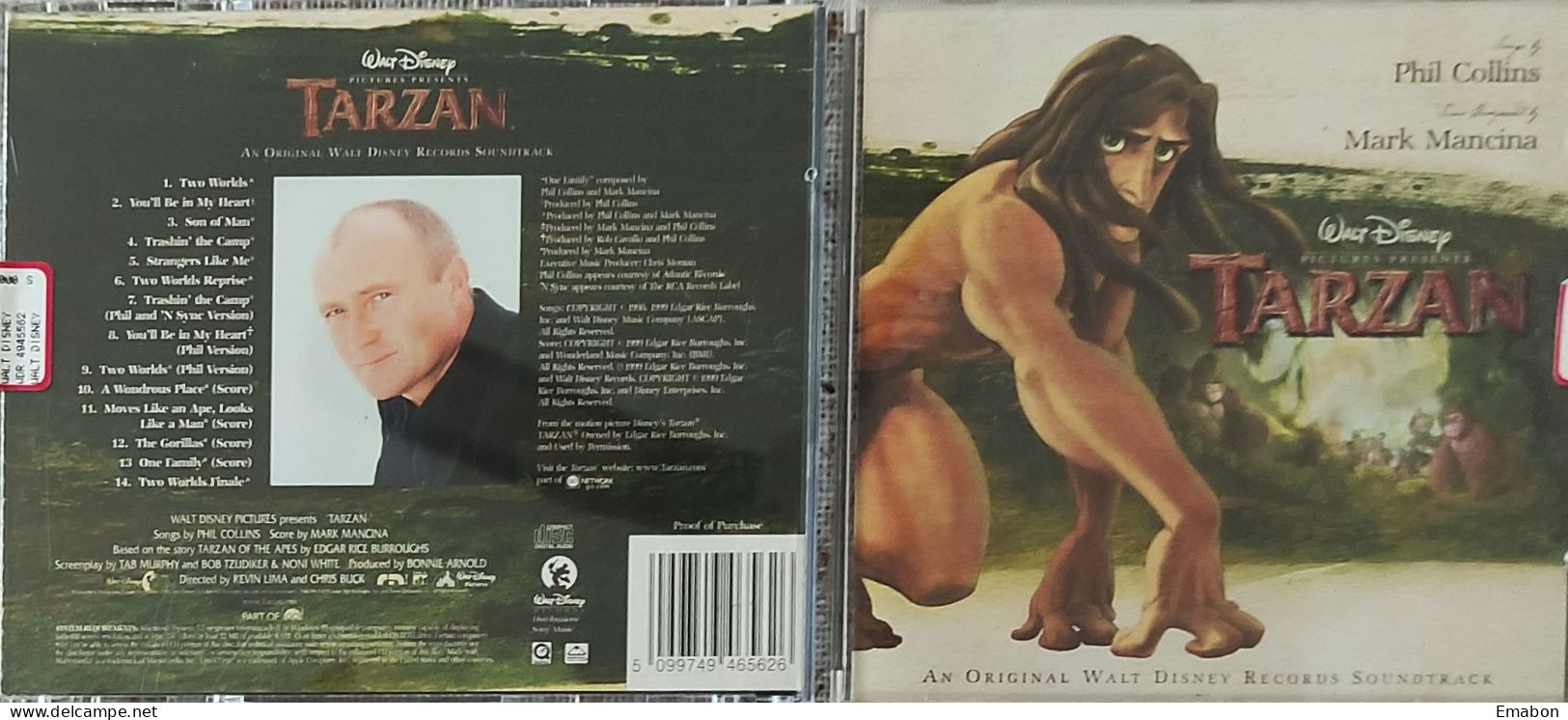 BORGATTA - FILM MUSIC  - Cd  PHIL COLLINS - TARZAN - WALT DISNEY RECORDS 1999 - USATO In Buono Stato - Filmmusik