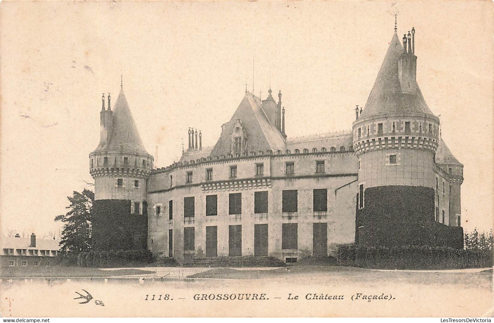 FRANCE - Grossouvre - Le Château (Façade) - Carte Postale Ancienne - Autres & Non Classés