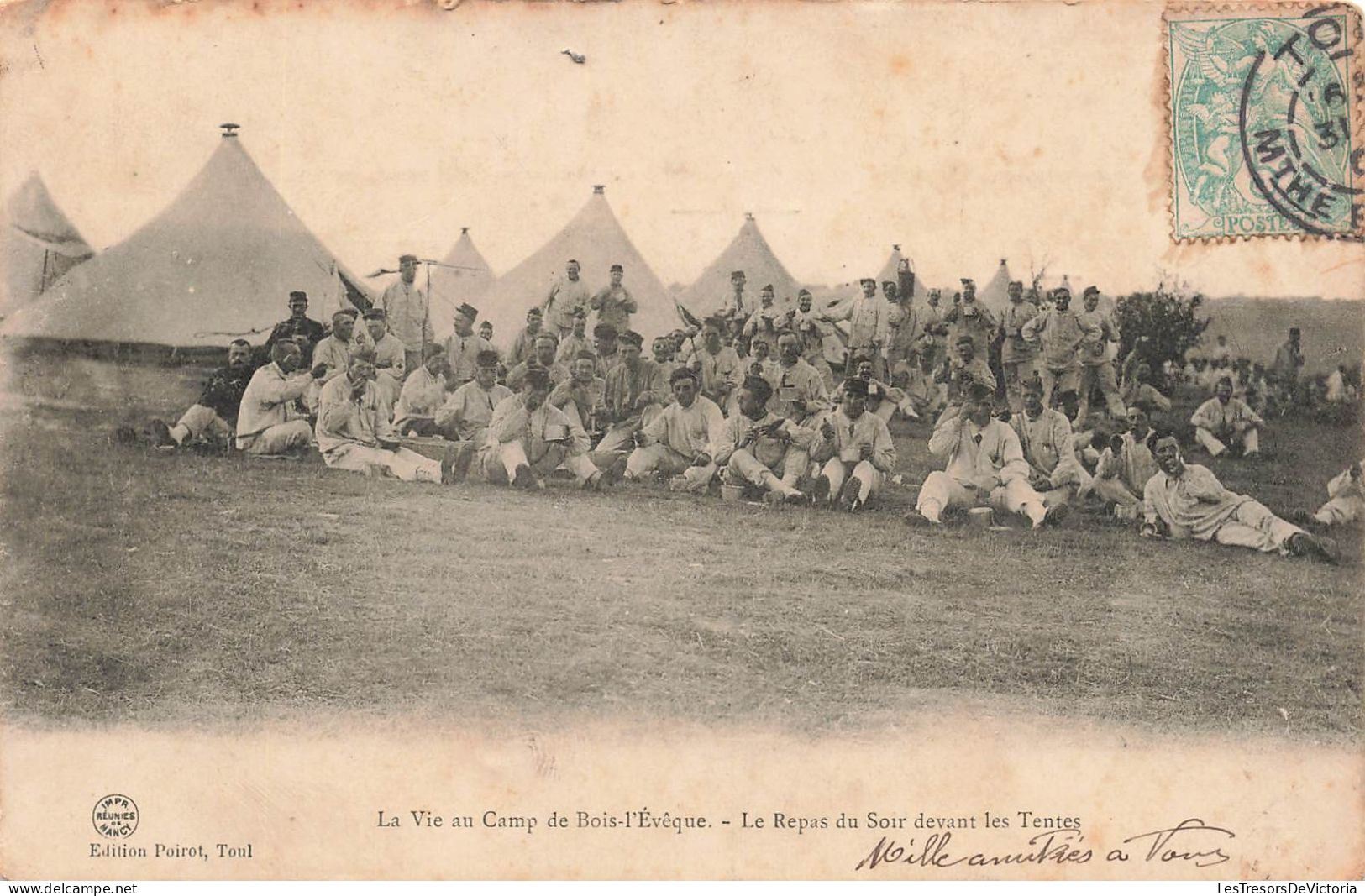 FRANCE - La Vie Au Camp De Bois L'Evêque - Le Repas Du Soir Devant Les Tentes - Carte Postale Ancienne - Other & Unclassified