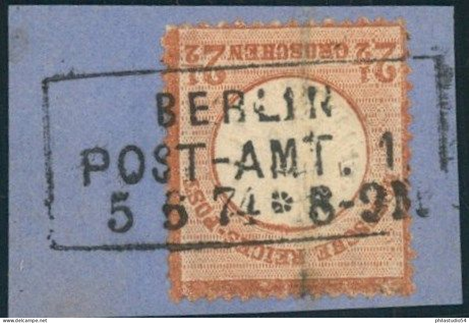 1872, 1/2 Groschen Großer Brustschild, Kabinettbriefstück Mit Ra3 "BERLIN POST-ANT !" - Used Stamps