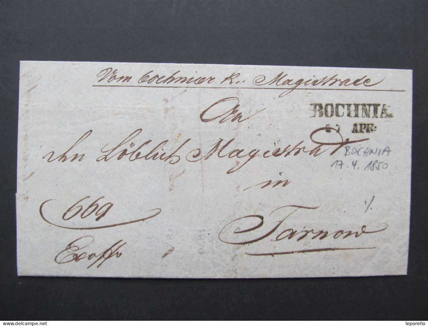 BRIEF Bochnia - Tarnow 1850  Polen Poland // D*58603 - ...-1850 Prephilately