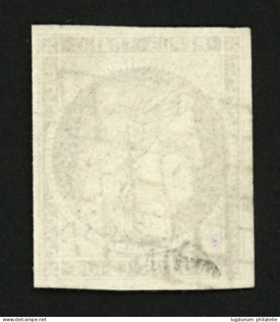 10c CERES Bistre-jaune (n°1) Obl. Grille. Superbe Qualité. - 1849-1850 Ceres